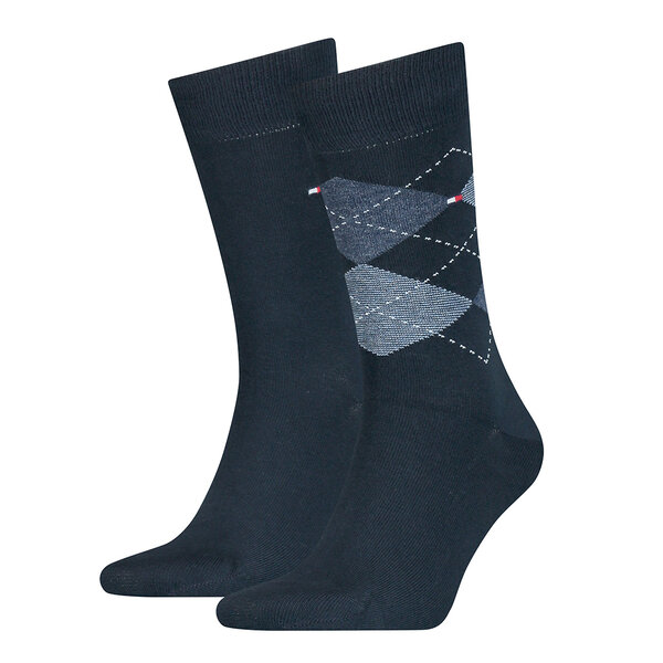 Tommy Hilfiger Tommy Hilfiger Herensokkken Effen & Geruit 2-Pack