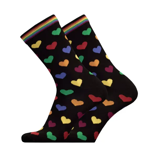 UphillSport Rainbow Hearts Merino Wollen Sokken