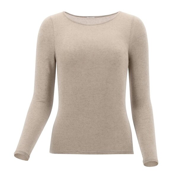Oroblu Oroblù Perfect Line Cashmere en Modal T-Shirt met Lange Mouwen