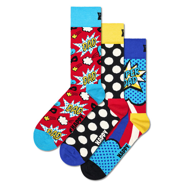 Happy Socks Happy Socks Super Dad Giftbox 3-pack