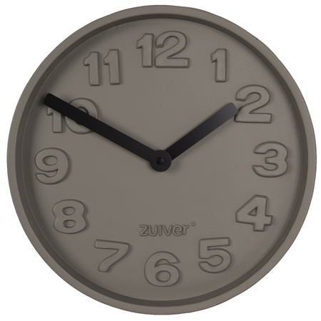 Zuiver Zuiver klok Concrete Time Black