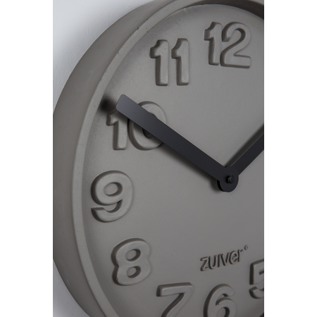 Zuiver Zuiver klok Concrete Time Black