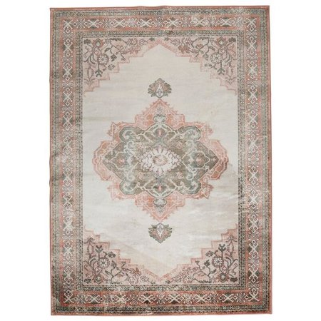 Dutchbone Dutchbone vloerkleed Mahal Pink/Olive 170x240 cm