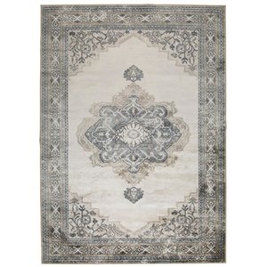 Dutchbone vloerkleed Mahal Grey/Liver 200x300 cm