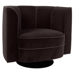 Dutchbone draaifauteuil Flower Black