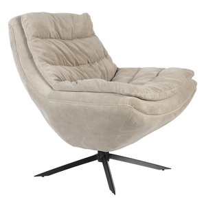 Dutchbone draaifauteuil Vince Beige FR