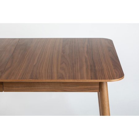 Zuiver Zuiver uitschuifbare eettafel Glimps Walnut 120 cm