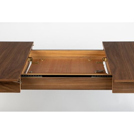 Zuiver Zuiver uitschuifbare eettafel Glimps Walnut 120 cm