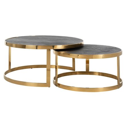 Richmond Interiors Richmond salontafel Blackbone gold, set van 2