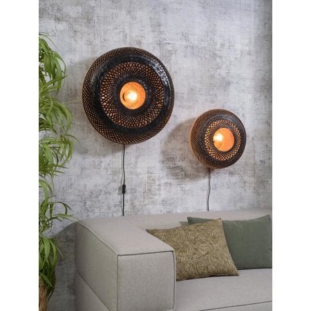 Good&Mojo Good&Mojo wandlamp Palawan large naturel/zwart