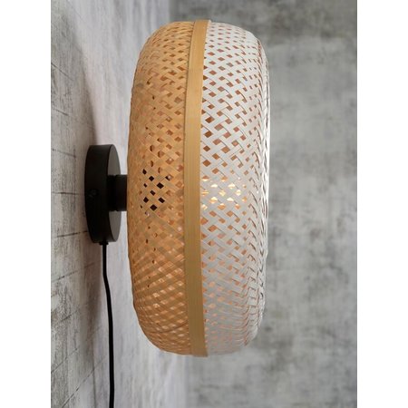 Good&Mojo Good&Mojo wandlamp Palawan small naturel/wit