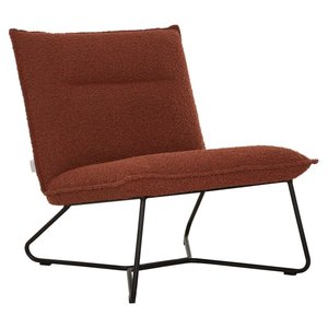 Fauteuil Lotus boucle brique