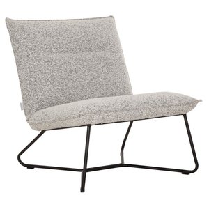 Fauteuil Lotus boucle lichtgrijs