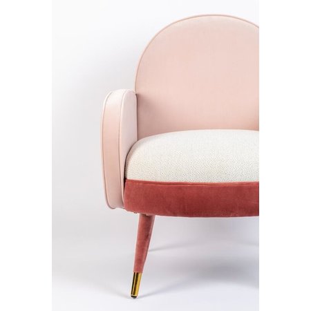 Zuiver Zuiver fauteuil Sam Pink/White FR