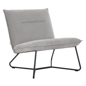 Fauteuil Lotus rib lichtgrijs