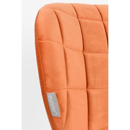 Zuiver Zuiver eetkamerstoel OMG Velvet Orange