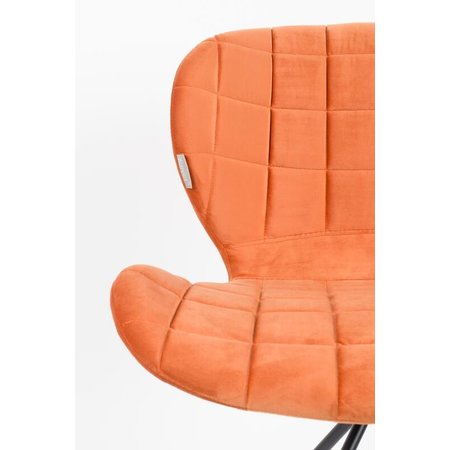 Zuiver Zuiver eetkamerstoel OMG Velvet Orange