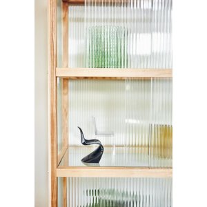 Inactief Eigendom Kluisje HKliving vitrinekast Natural with ribbed glass - De Troubadour interieurs