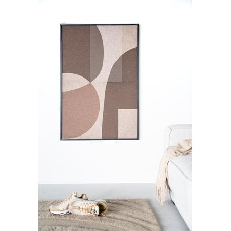 By-Boo By-Boo wanddecoratie Ato brown 120x80 cm