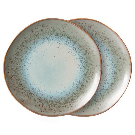 HKliving HKliving dinerbord Mineral, set van 2