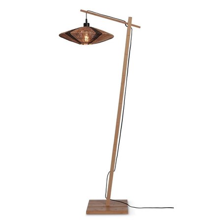 Good&Mojo Good&Mojo vloerlamp Iguazu naturel/zwart small