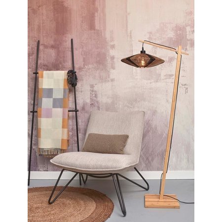 Good&Mojo Good&Mojo vloerlamp Iguazu naturel/zwart small