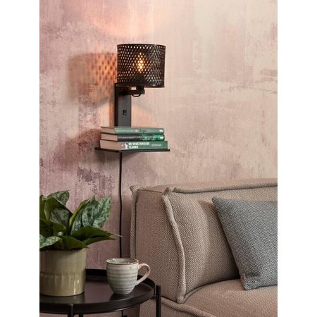 Good&Mojo Good&Mojo wandlamp Java plank zwart