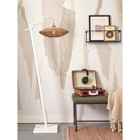 Good&Mojo Good&Mojo vloerlamp Tanami wit/naturel small