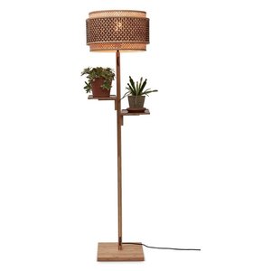 Good&Mojo vloerlamp Bhutan met planken