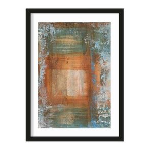 Urban Cotton art print Blue Ocker Abstract 1 L