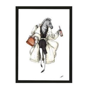 Urban Cotton art print Zebra small