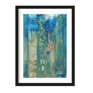 Urban Cotton art print Blue Green Abstract large