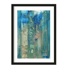 Urban Cotton art print Blue Green Abstract medium