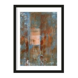 Urban Cotton art print Blue Ocker Abstract 2 S