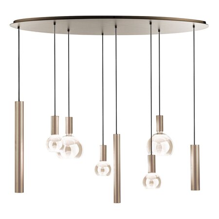 Ztahl Ztahl hanglamp Riva 8 ovaal quartz