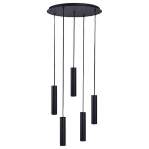 Ztahl hanglamp Salerno rond 5 zwart