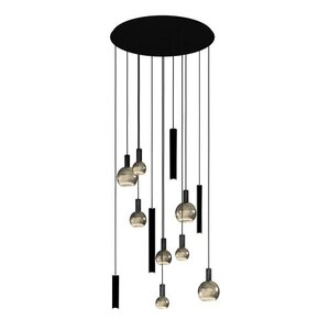 Ztahl hanglamp Riva 12 rond zwart