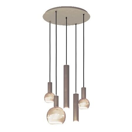 Ztahl Ztahl hanglamp Riva 5 rond quartz