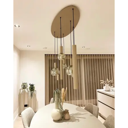 Ztahl Ztahl hanglamp Riva 8 ovaal quartz