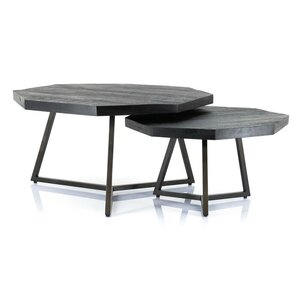 By-Boo salontafel Octagon, set van 2