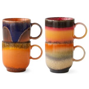 HKliving HKliving koffiekop Brazil, set of 4