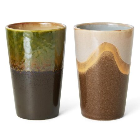 HKliving HKliving Tea Mugs Fuse, set of 2