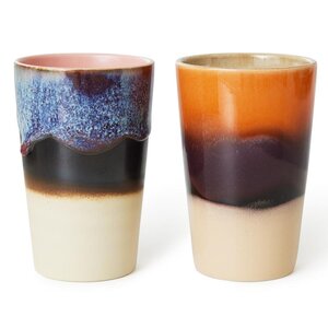 HKliving Tea Mugs Dusk, set of 2