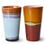 HKliving HKliving Latte Mugs Clash, set of 2