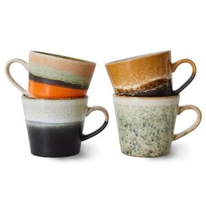 HKliving Cappuccino Mugs Verve, set of 4