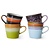 HKliving HKliving cappuccinomok Solid, set of 4