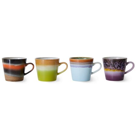 HKliving HKliving Cappuccino Mugs Solid, set of 4