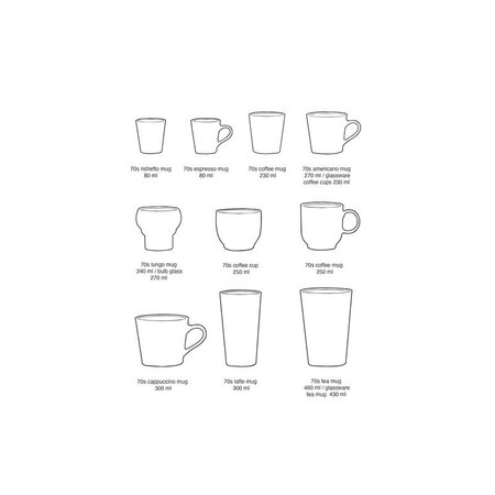 HKliving HKliving cappuccinomok Solid, set of 4