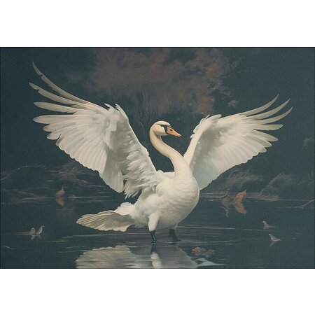 Urban Cotton Urban Cotton wandkleed Swan Lake large