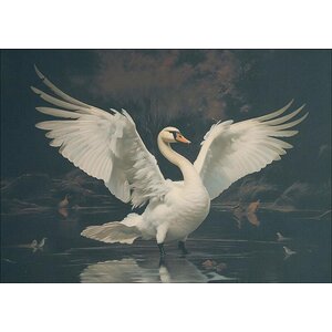 Urban Cotton wandkleed Swan Lake medium